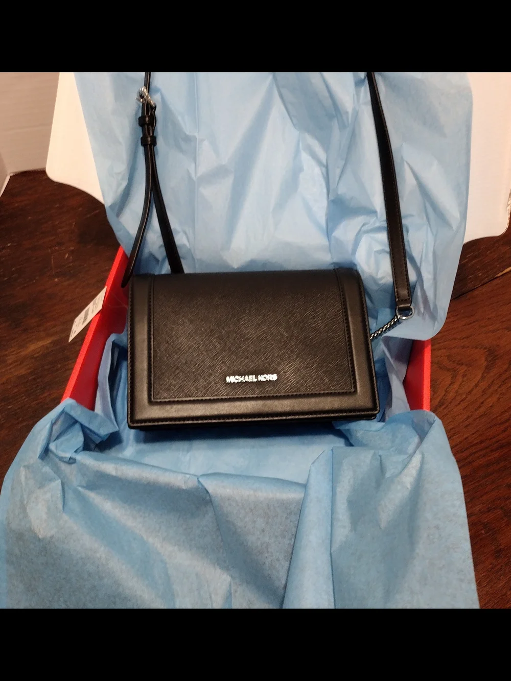 Michael Kors Black Saffiano Leather Crossbody Shoulder Bag